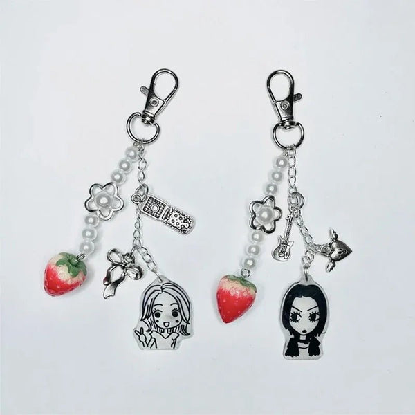NANA Matching Keychains Anime & Manga Series Cute Strawberry Phone Charm - ZenAnimeMarket