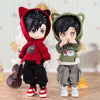 Nendoroid Clothes Set – Red & Green Hoodie + Pants Outfit for Custom Anime Figures - ZenAnimeMarket
