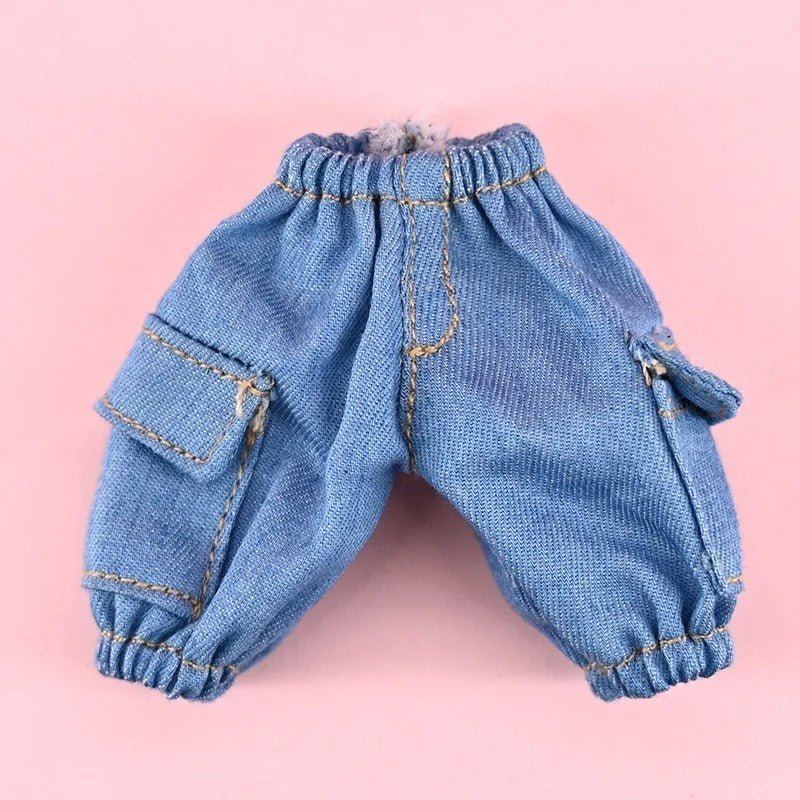 Nendoroid Clothing Set – Cute Plain Knitted Sweater & Jeans Outfit Chibi Doll Clothes - ZenAnimeMarket