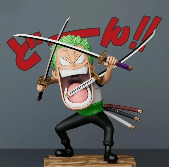 One Piece Luffy Sanji Zoro Screaming Funny Action Figure SET OF 3 - ZenAnimeMarket