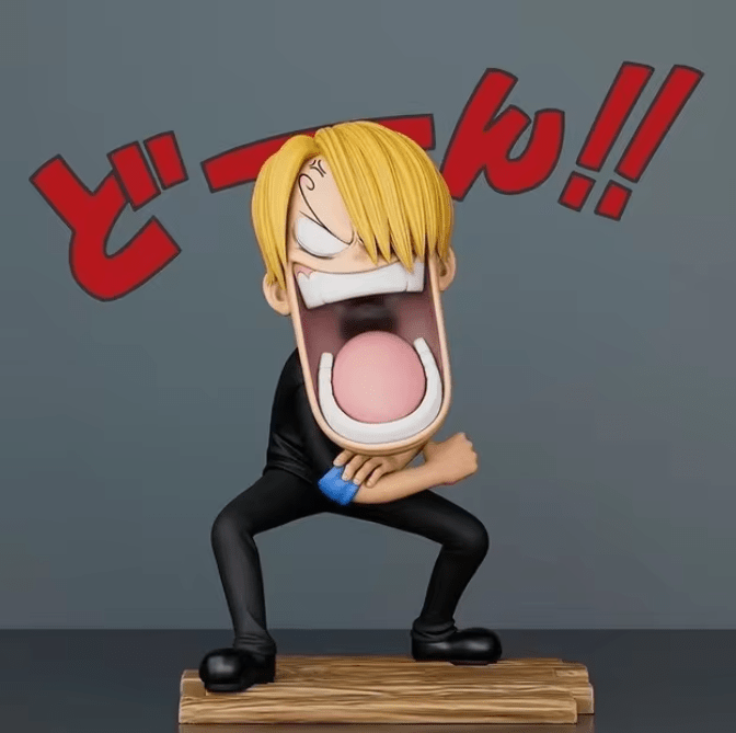One Piece Luffy Sanji Zoro Screaming Funny Action Figure SET OF 3 - ZenAnimeMarket