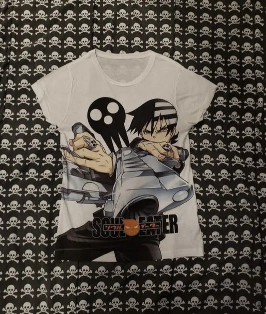 Soul Eater Y2K Gothic Anime T-Shirt – Streetwear Style for Women - ZenAnimeMarket